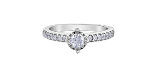 Diamond ring with a white background
