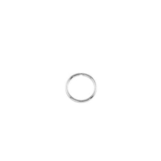 Silver hoop earring on a white background