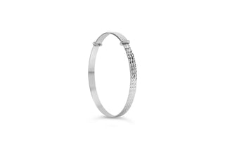 Silver bracelet on a white background