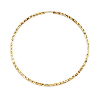 Gold necklace chain on a white background