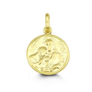 10K Yellow Gold Round Noah Charm -  14mm