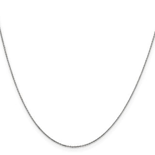 Cadena tipo cable con corte de diamante de 0,95 mm de oro de 10 quilates