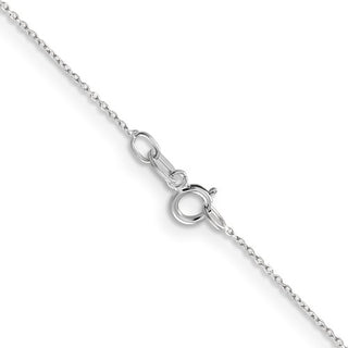 Cadena tipo cable con corte de diamante de 0,95 mm de oro de 10 quilates