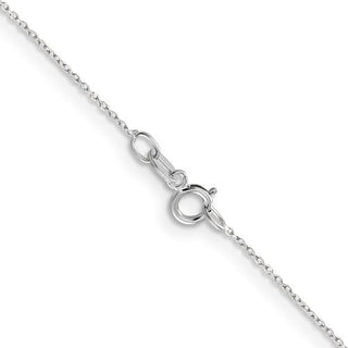 Cadena tipo cable con corte de diamante de 1,80 mm de oro de 10 quilates