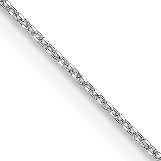 Cadena tipo cable con corte de diamante de 0,95 mm de oro de 10 quilates