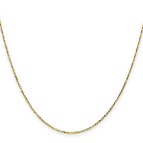 10K Gold 0.95mm Diamond-Cut Cable Chain