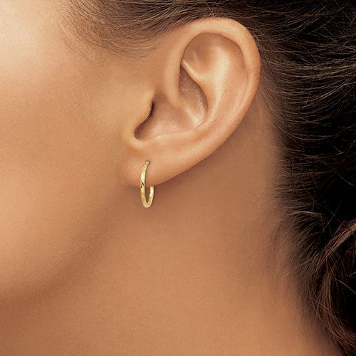 10k Twist Hoop Earrings