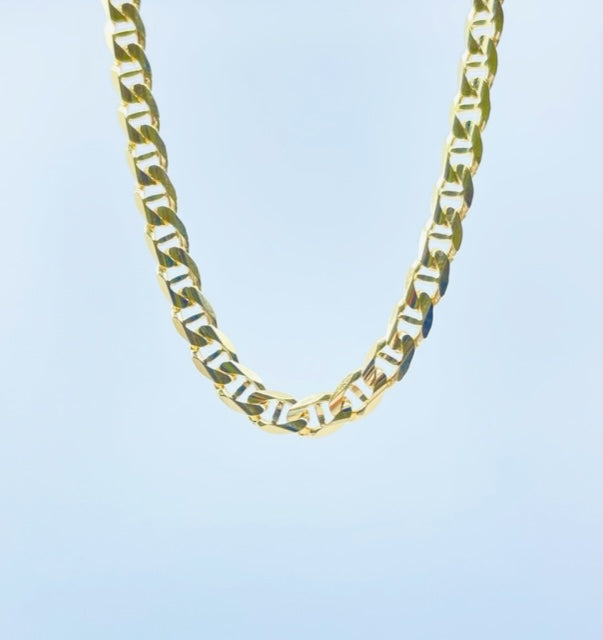 10K Yellow Gold 3.6mm Fancy Link Chain with Lobster Clasp - 24 Inches
