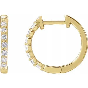 14K Lab-Grown Diamond Hoop Earrings