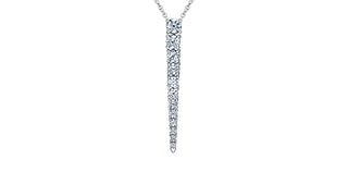 Diamond necklace on a white background