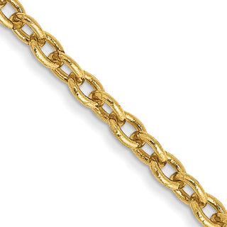 14K Gold 1.8mm Forzantine Cable with Lobster Clasp Chain