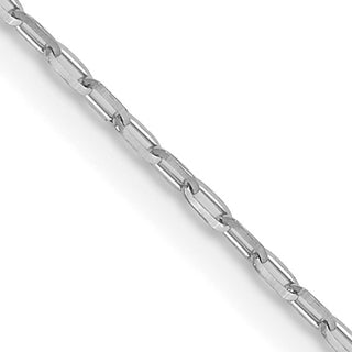 Cadena tipo cable de eslabones largos abiertos D/C de 1 mm de oro de 14 quilates