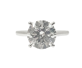 Diamond ring on a white background