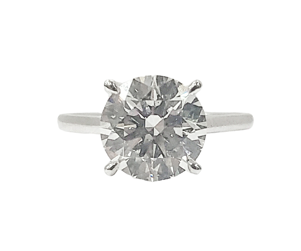 Diamond ring on a white background