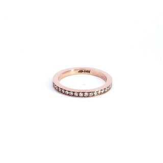 14K Rose Gold 0.40cttw Diamond Eternity Ring, size 6