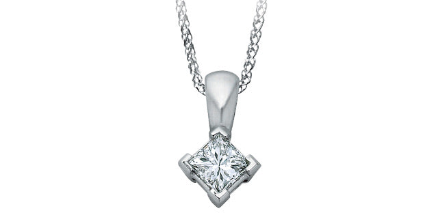 Diamond pendant on a white background