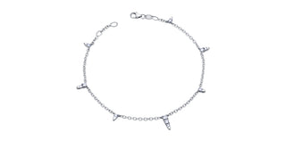 Brazalete de tenis de diamantes canadienses de 0,50 quilates en oro blanco de 14 quilates
