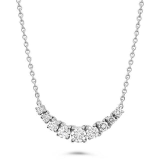 Diamond necklace on a white background