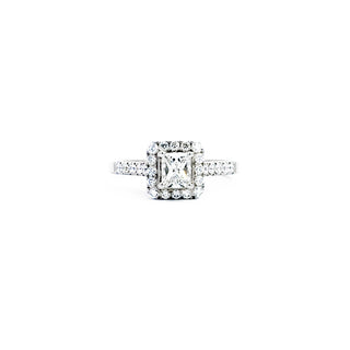 Diamond ring with a white background