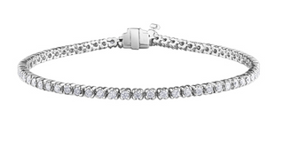Brazalete de tenis de diamantes canadienses de oro blanco de 14 quilates de 2,00 quilates
