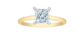14K Yellow Gold 0.70ct -2.00ct Lab Grown Princess Cut Diamond Engagement / Anniversary Ring