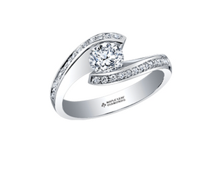 18K White Gold & Palladium Alloy (hypoallergenic) 0.33-1.15cttw Canadian Diamond Engagement Ring