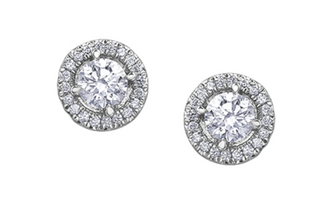 18K White Gold & Palladium Alloy (hypoallergenic) 0.50cttw Canadian Diamond Stud Earrings