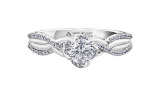 18K White Gold Palladium Alloy (hypoallergenic) 0.70cttw Round Brilliant Canadian Diamond Engagement Ring