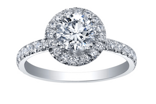 18K White Gold & Palladium Alloy (hypoallergenic) 0.76-1.65cttw Canadian Diamond Engagement Ring