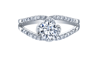 18K White Gold Palladium Alloy (hypoallergenic) 0.78-1.00cttw Round Brilliant Canadian Diamond Engagement Ring