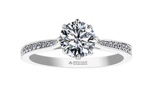 18K White Gold & Palladium Alloy (hypoallergenic) 0.83-2.15ttw Canadian Diamond Engagement Ring
