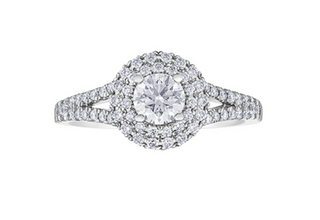 18K White Gold & Palladium Alloy (hypoallergenic) 1.00ttw Canadian Diamond Engagement Ring