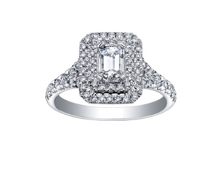 18K White Gold & Palladium Alloy (hypoallergenic) 1.20-1.50cttw Canadian Diamond Engagement Ring
