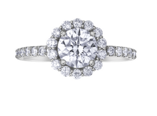 18K White Gold & Palladium Alloy (hypoallergenic) 1.65cttw Canadian Diamond Engagement Ring