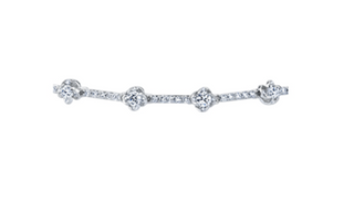 Pulsera de tenis de diamantes canadienses de oro blanco de 18 quilates con aleación de paladio (hipoalergénica) de 1,33 quilates