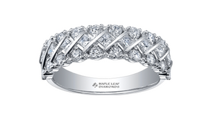 18K White, Yellow, or Rose Gold 1.00cttw Canadian Diamond Band