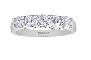 18K White, Yellow, or Rose Gold & Palladium Alloy (hypoallergenic) 1.00cttw Canadian Diamond Band
