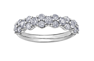 Diamond ring with a white background