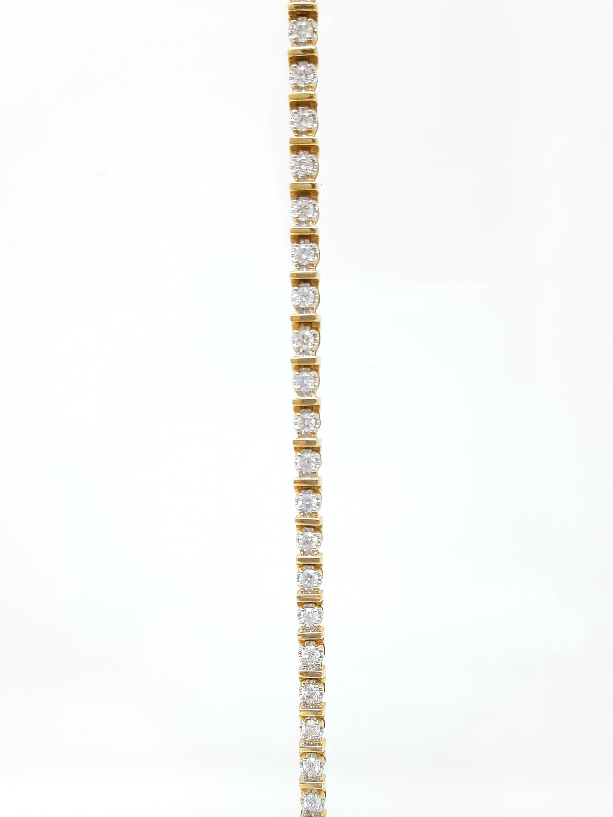 10K Yellow Gold 1.00cttw Diamond Tennis Bracelet, 7&quot;