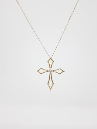 Colgante de cruz de diamantes