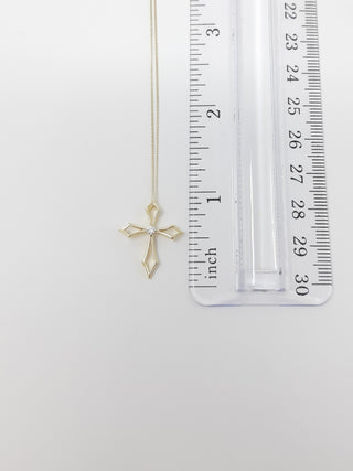 Colgante de cruz de diamantes