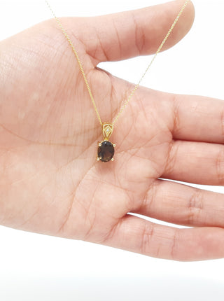 Smokey Quartz and Diamond Pendant
