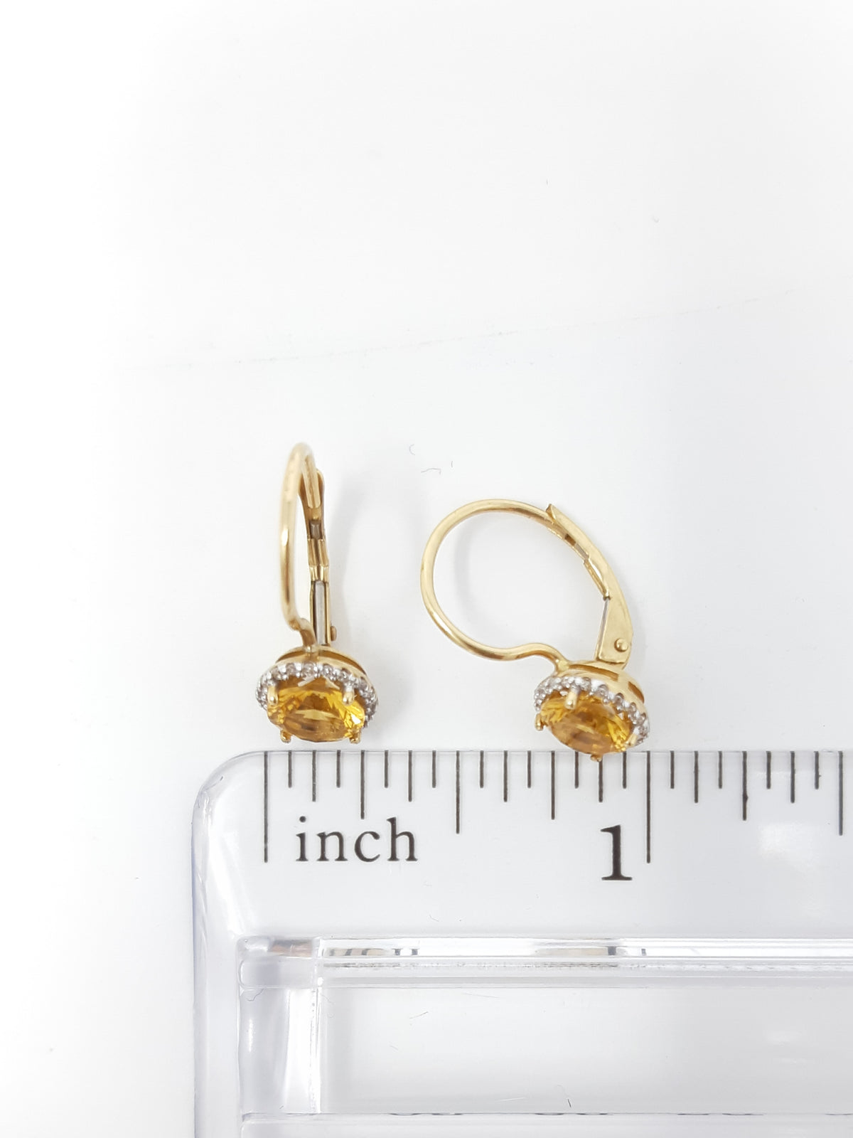 Citrine and Diamond Earrings