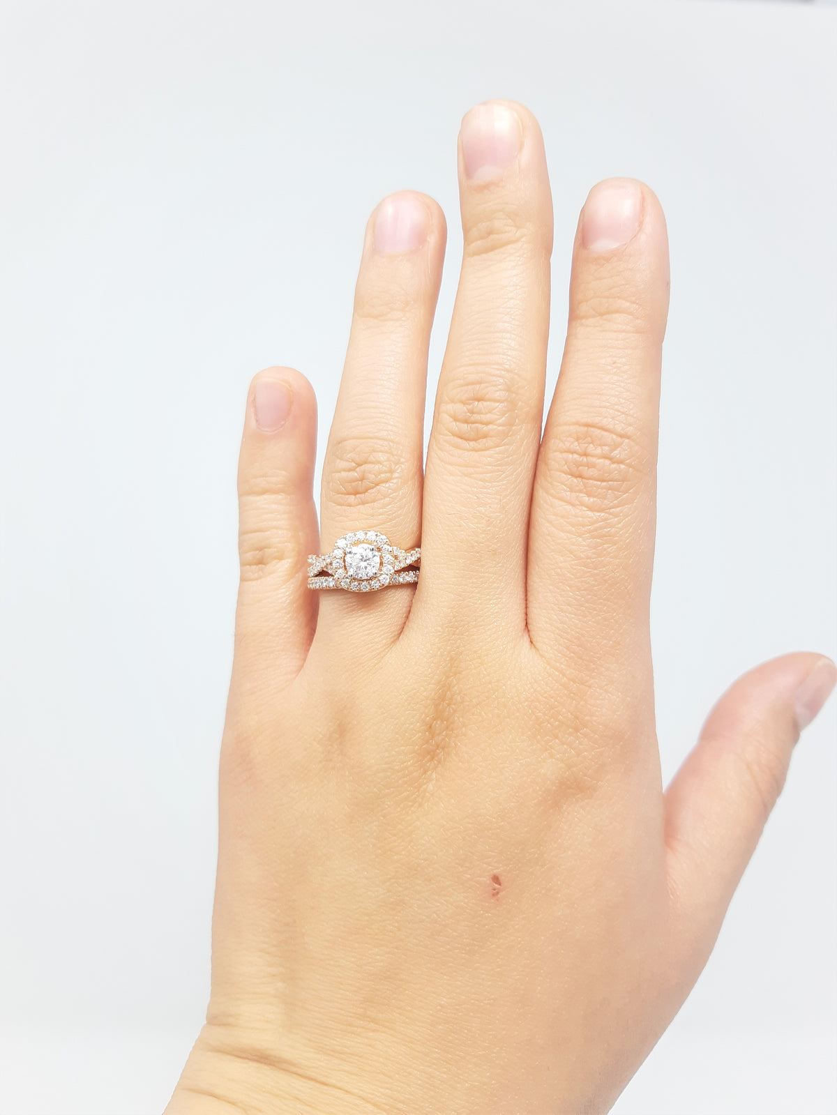 Diamond Engagement Ring with Matching Band