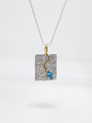 Silver and Blue Topaz Pendant