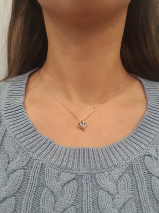 Colgante de corazón de diamantes