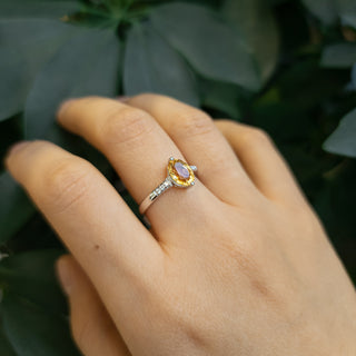Citrine & Diamond Ring