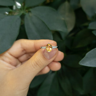 Citrine & Diamond Ring