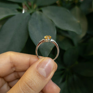 Citrine & Diamond Ring