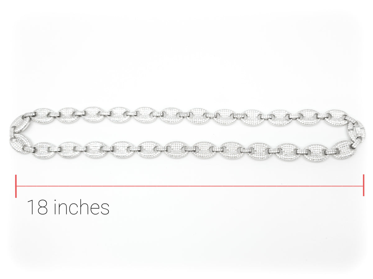 Sterling Silver &amp; Cubic Zirconia Chain
